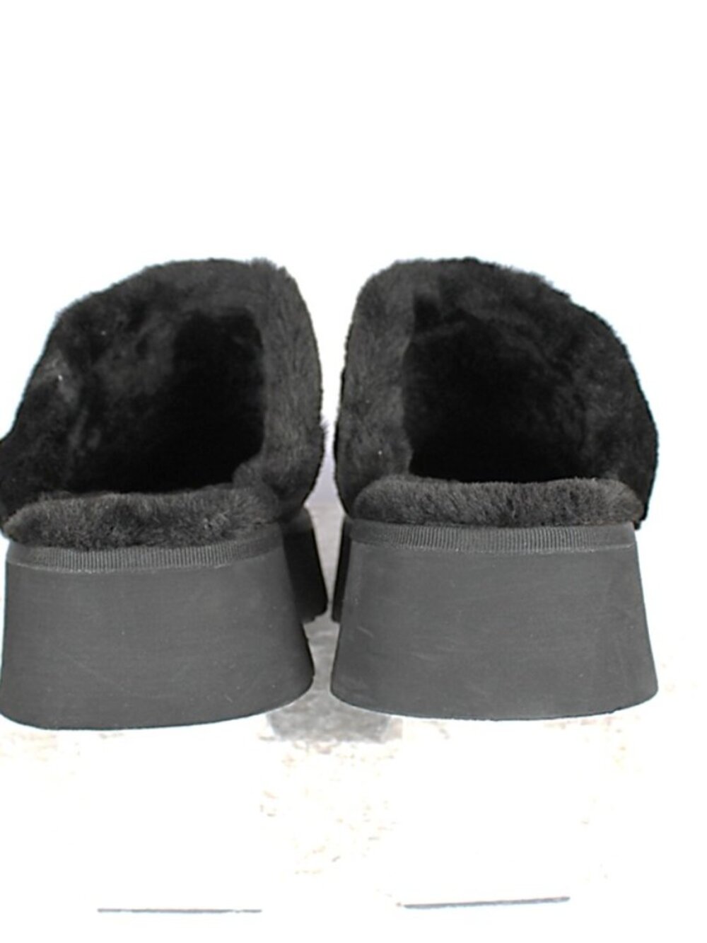 GUESS Women’s Rhinestone Platform Slippers Black Faux Fur Size 7 NWOT - Picture 6 of 8